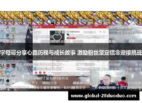 字母哥分享心路历程与成长故事 激励粉丝坚定信念迎接挑战