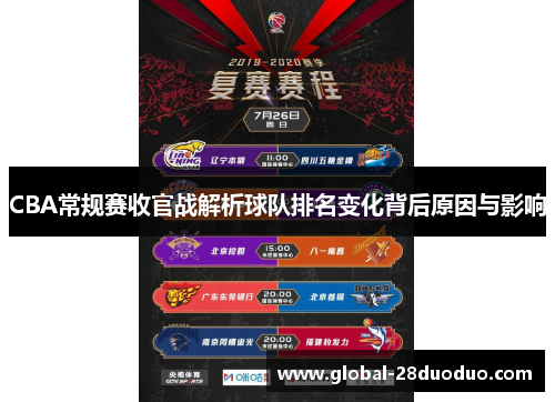 CBA常规赛收官战解析球队排名变化背后原因与影响