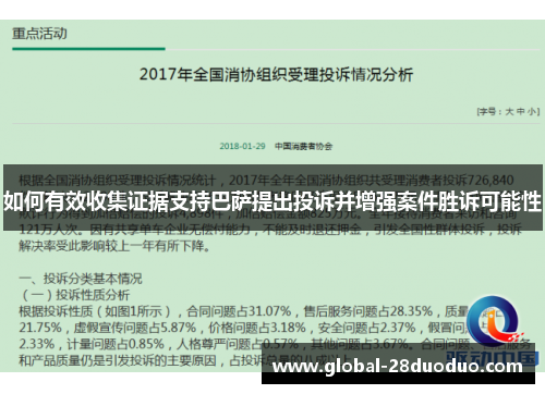 如何有效收集证据支持巴萨提出投诉并增强案件胜诉可能性