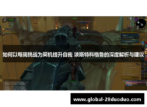 如何以每周挑战为契机提升自我 波斯特科格鲁的深度解析与建议