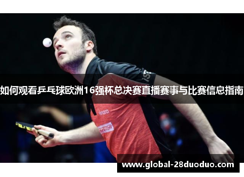 如何观看乒乓球欧洲16强杯总决赛直播赛事与比赛信息指南